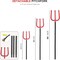 4E’s Novelty 44" Devil Pitchfork – Collapsible Red & Black Plastic Trident Costume Accessory for Adults & Kids, Lightweight Demon Prop for Halloween Devil Cosplay, Party Dress-Up & Themed Events